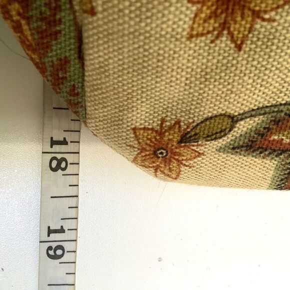 Handmade Fabric Bag Wooden Handle Euc - Picture 6 of 9